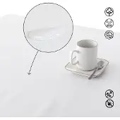 Muare White Christmas Tischdecke