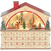 HOMCOM Adventskalender zum Befüllen 24 Schubladen Fächer Weihnachtskalender
