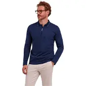 Falke Herren Polo Shirt, XL, Blau, Baumwolle