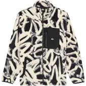 Quiksilver Fleecejacke "Clean Coast", Herren, Gr. XXL, schwarz-weiß (bone weiß qs spray can 64), Obermaterial: 100% Polyester., Jacken Fleecejacke