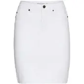 Arizona Jeansrock "Ultra-Stretch", Damen, Gr. 38, weiß, Denim/Jeans, Obermaterial: 65% Baumwolle, 33% Polyester, 2% Elasthan, unifarben, Basic, kniefrei, Röcke Jeansrock, extra eng geschnitten