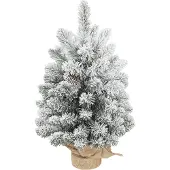 HOMCOM Mini Künstlicher Weihnachtsbaum 60 cm Tannenbaum künstlich mit Schnee