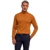 Falke Pure Cashmere Herren Pullover, S, Braun, Uni, Kaschmir