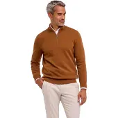 Falke Pure Lambswool Herren Pullover, 3XL, Braun, Schurwolle
