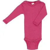 Engel - Baby-Body Langarm Mit Druckverschluss Schulter - Merinounterwäsche Gr 86/92 rosa