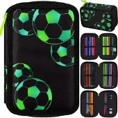 Starpak Schul-Etui dreifach mit Zubehör Fußball