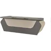 AEA Bürotisch Grau Zweifarbig Modern Rechteckig Design Stil Arbeitszimmer