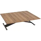 AEA Esstisch Couchtisch Ausziehbarer Tisch Holz Braun Kaffeetisch 120 cm
