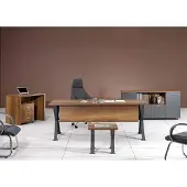 AEA Arbeitszimmer Set Büro Möbel Einrichtung Schreibtisch Sideboard Couchtisch 5tlg.