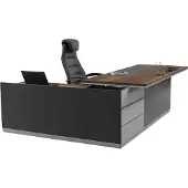 AEA Luxus Büro Schreibtisch Design Eckschreibtisch Möbel Tische Grau Einrichtung