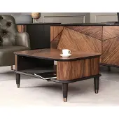 AEA Tisch Holz Couchtisch Moderne Design Beige Tische Büro Braun Einrichtung