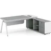 Xl Moebel Gmbh Chef Schreibtisch Eckschreibtisch Büro Tisch Möbel Einrichtung Hellgrau