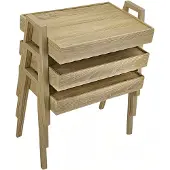 AEA Couchtisch-Set aus Holz in Braun modern elegant
