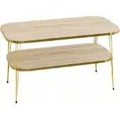 AEA Moderner Couchtisch aus Holz in Braun für Wohnzimmer und Büro