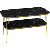 AEA Eleganter schwarzer Couchtisch aus Holz mit modernem Design