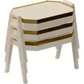 AEA Couchtisch-Set Holz Beige Modern Elegant