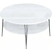 AEA Weißer Holz-Couchtisch im modernen Design