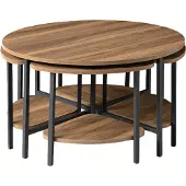 AEA Eleganter brauner Holz-Couchtisch mit stilvollem Design