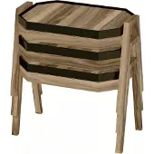 AEA Couchtisch-Set aus Holz in Braun modern elegant