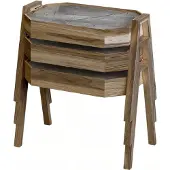 AEA Couchtisch-Set Braun Holz Modern Elegant Wohnzimmer