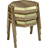 AEA Couchtisch-Set aus Holz in Braun modern elegant