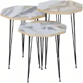 AEA Moderner grauer Couchtisch aus Holz und Metall