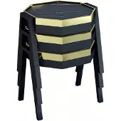 AEA Elegantes schwarzes Couchtisch-Set aus Holz im modernen Design