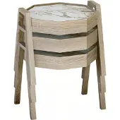 AEA Couchtisch-Set aus Holz in Beige modern und elegant