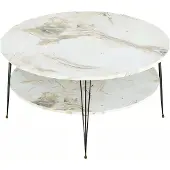 AEA Moderner weißer Couchtisch aus Holz mit elegantem Design