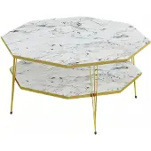 AEA Weißer Holz Couchtisch modern stilvoll