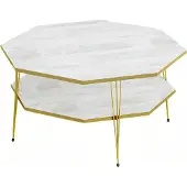 AEA Moderner weißer Couchtisch aus Holz mit elegantem Design