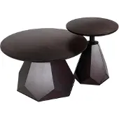 AEA Eleganter brauner Couchtisch aus Holz im klassischen Stil