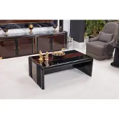 AEA Eleganter Schwarzer Couchtisch Designer Wohnzimmer Edle Holztische