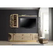 AEA Beige rtv low tv schrank kommode+wandregal wohnzimmer moderne holz designmöbel