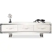 AEA Sideboard TV Ständer Wandpanel Weiß RTV Lowboard Moderne Wohnwand