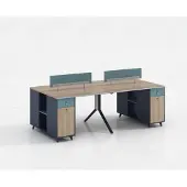AEA Schreibtisch Teambürotisch Tisch Co Working Gemeinschaftsschreibtisch 4 Personen