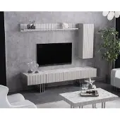 AEA Sideboard Wandschrank Wohnwand TV Lowboard Wandregal Schrank Marmoroptik