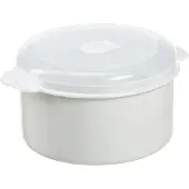 PLAST TEAM Mikrowellendose Micro 2,0 Liter rund weiß/transparent