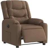vidaXL Relaxsessel Elektrisch Braun Stoff