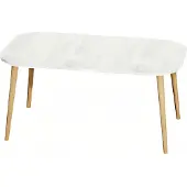 AEA Eleganter weißer Couchtisch aus Holz im minimalistischen Design