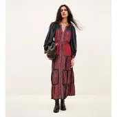 Ba&sh für Damen. 1H26OLLY Mehrfarbiges Kleid Olly (36), Lässig, Viskose, Langarm