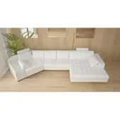 AEA Ledersofa Couch Wohnlandschaft Ecksofa Eck Garnitur Design Modern Sofa A1116