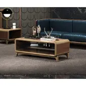 AEA Eleganter Couchtisch in Braun – 140×70×55 cm, modern und stabil.