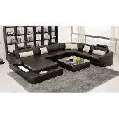 AEA Ledersofa Couch Wohnlandschaft Ecksofa Eck Garnitur Design Modern Sofa L6011
