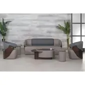 AEA Arbeitszimmermöbel Büro Modern Schreibtisch Bürotisch Set 3tlg Holz Braun