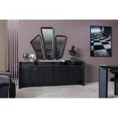 AEA Sideboard 3x Spiegel Anrichte Luxus Garnitur Kommode Holz Kommoden Modern