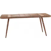 AEA Couchtisch Beige Luxus Rattan Moderner Design Kaffeetisch stilvoll Hochwertig