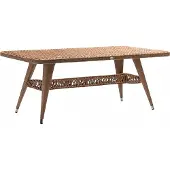 AEA Couchtisch stilvoll Rattan Braun Luxus Hochwertig Moderner Design Kaffeetisch