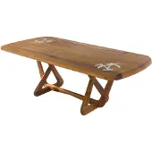 AEA Moderner Couchtisch aus Holz in Braun-Optik