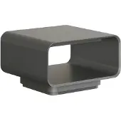 AEA Couchtisch Wohnzimmertisch Modern Schwarz Grau Design Offenes Fach Minimal Stil